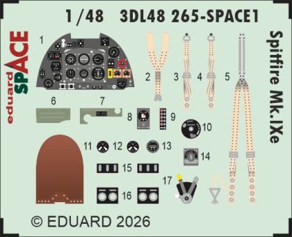 1:48 Spitfire Mk.IXe - Space Set for Airfix