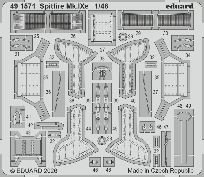 1:48 Spitfire Mk.IXe - PE Set for Airfix