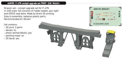 1:48 P-47N Thunderbolt - Cockpit Upgrade Set for Miniart