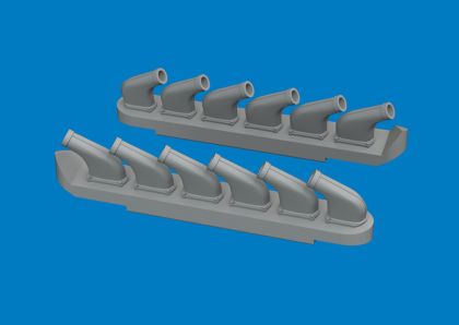1:72 P-51D Mustang - Exhaust Stacks for Arma Hobby
