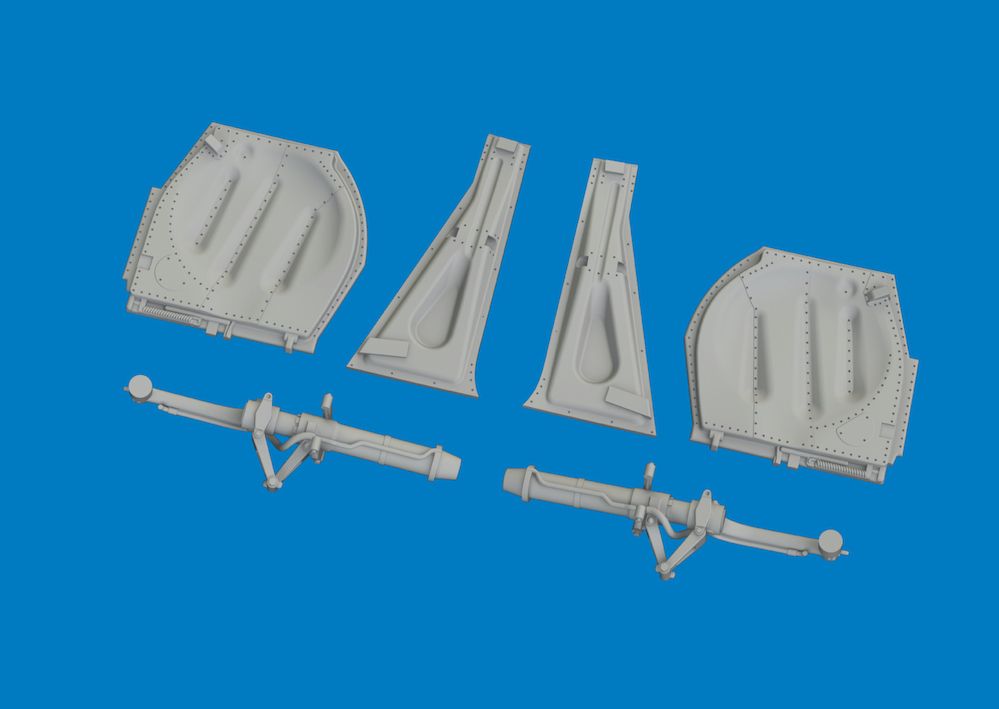1:72 P-51 D Mustang - Undercarriage Legs for Arma Hobby