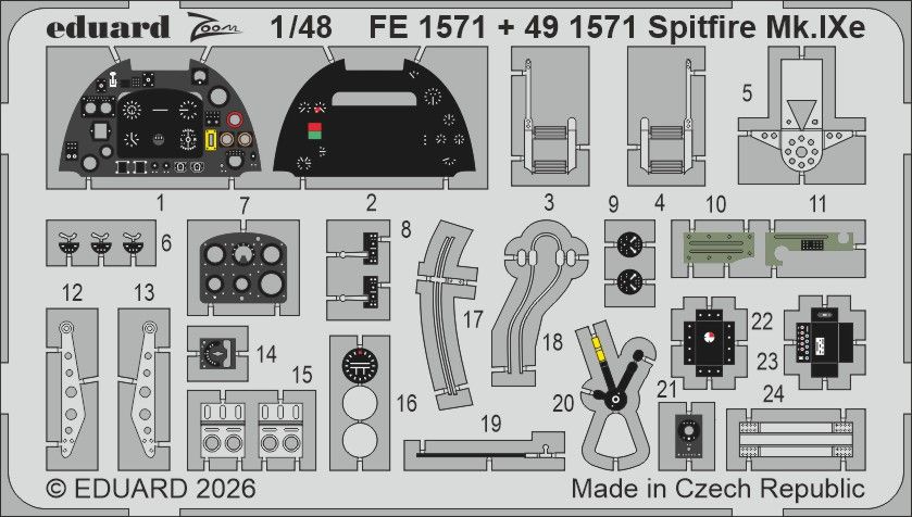 1:48 Spitfire Mk.IXe - Zoom Set for Airfix