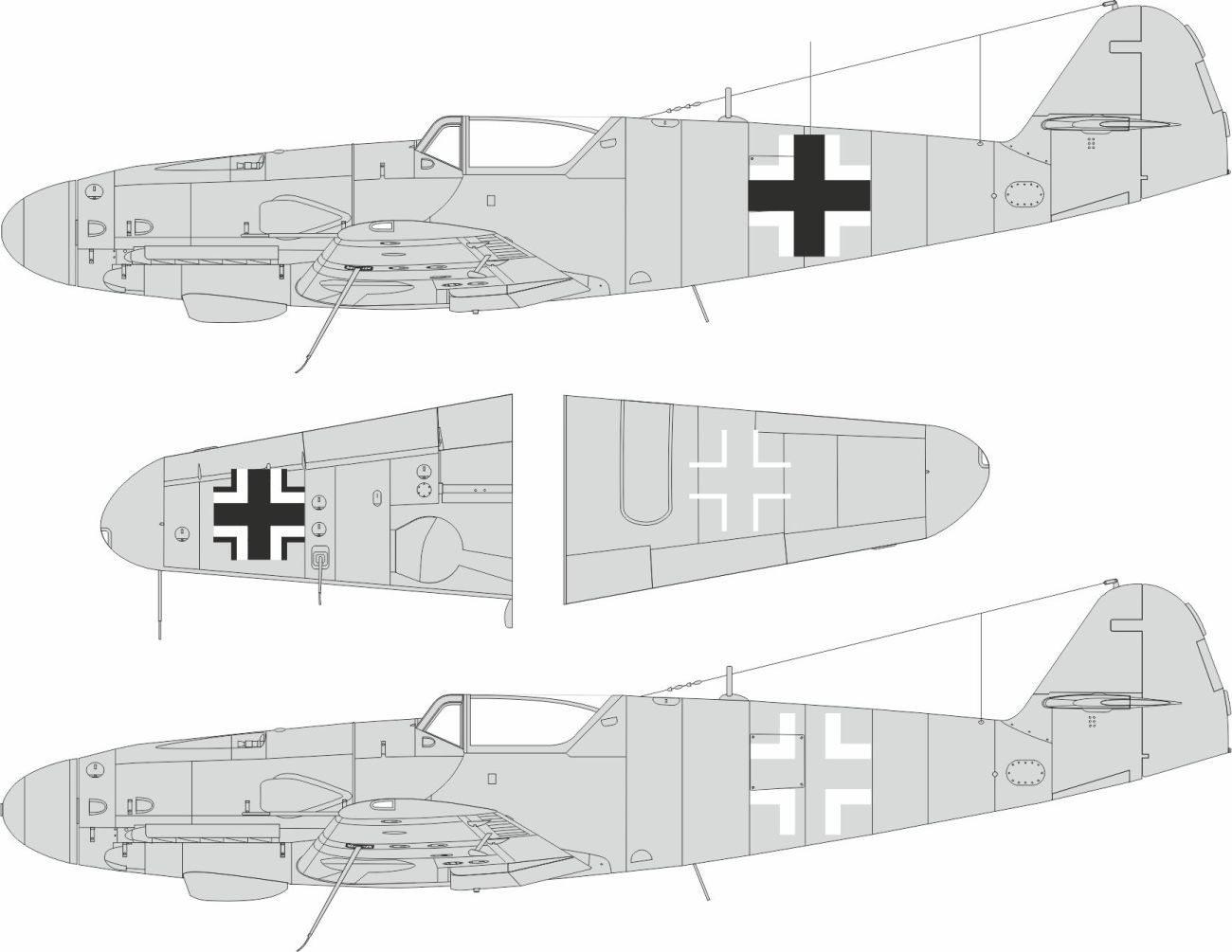1:24 Bf-109 G-5 / G-6 - National Insignia for Airfix