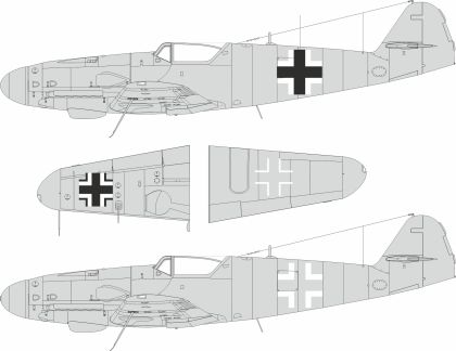 1:24 Bf-109 G-5 / G-6 - National Insignia for Airfix