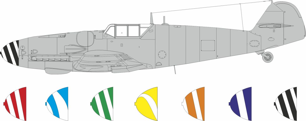 1:24 Bf-109G-5 / G-6 - Spinner Spirals for Airfix