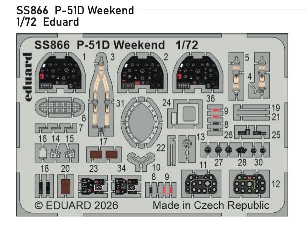 1:72 P-51D Mustang - Zoom Set (for Eduard Weekend Edition Kits)