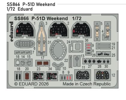 1:72 P-51D Mustang - Zoom Set (for Eduard Weekend Edition Kits)