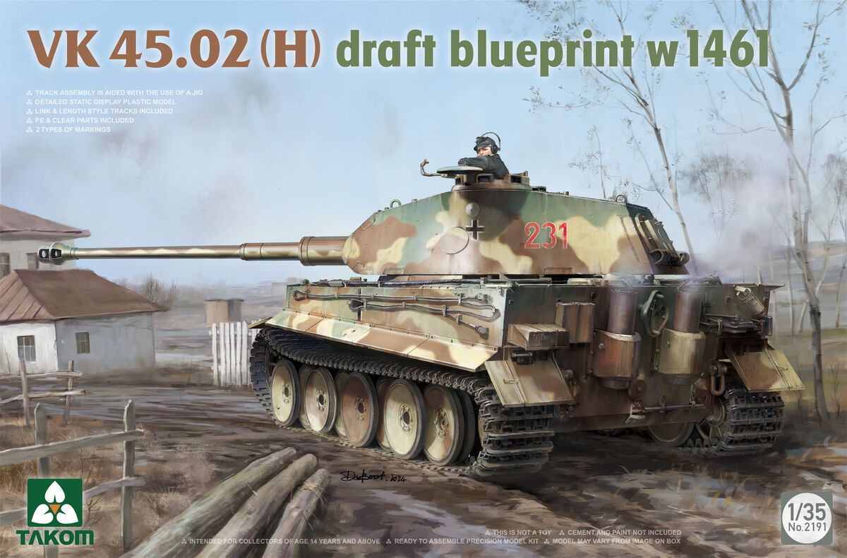 1:35 VK 45.02(H) draft blueprint w 1461