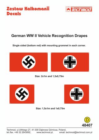 1:48 German WWII Vehicle Recognition Drapes
