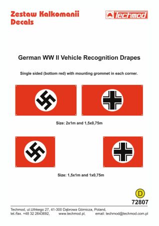 1:72 German WWII Vehicle Recognition Drapes