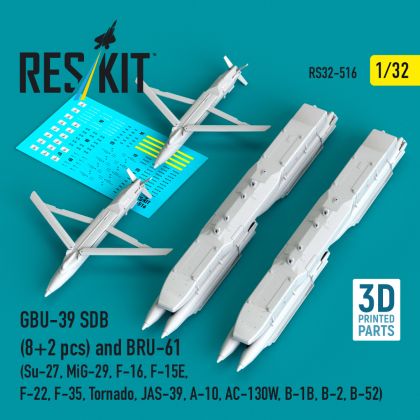 1:32 GBU-39 SDB (8 pcs) and BRU-61 (2 pcs)