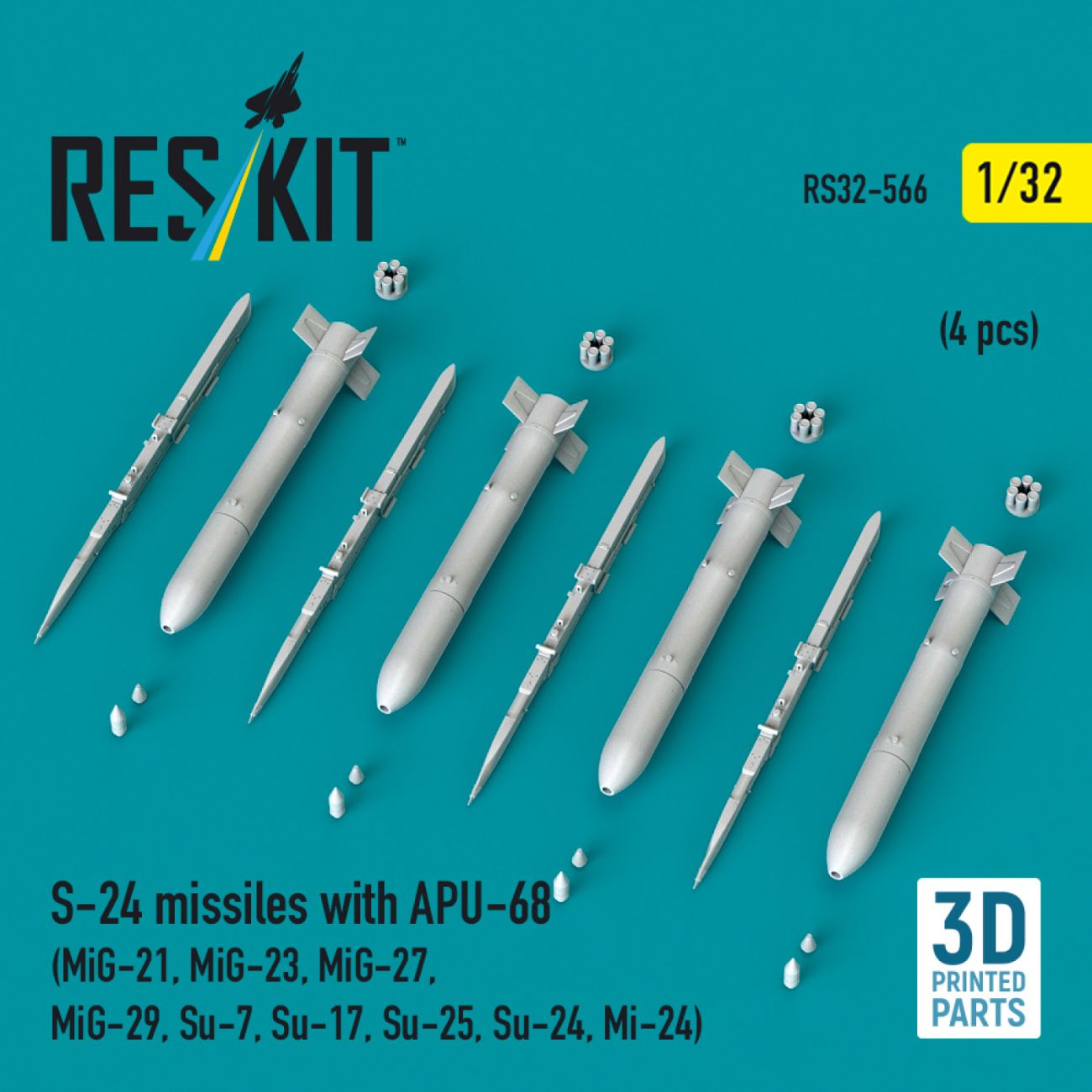 1:32 S-24 missiles with APU-68 (4 pcs)