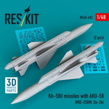 1:48 Kh-58U missiles with AKU-58 (2 pcs)