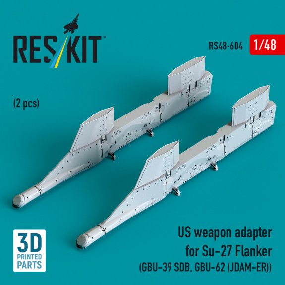 1:48 US weapon adapter for Su-27 Flanker (2 pcs) (GBU-39 SDB, GBU-62 (JDAM-ER))