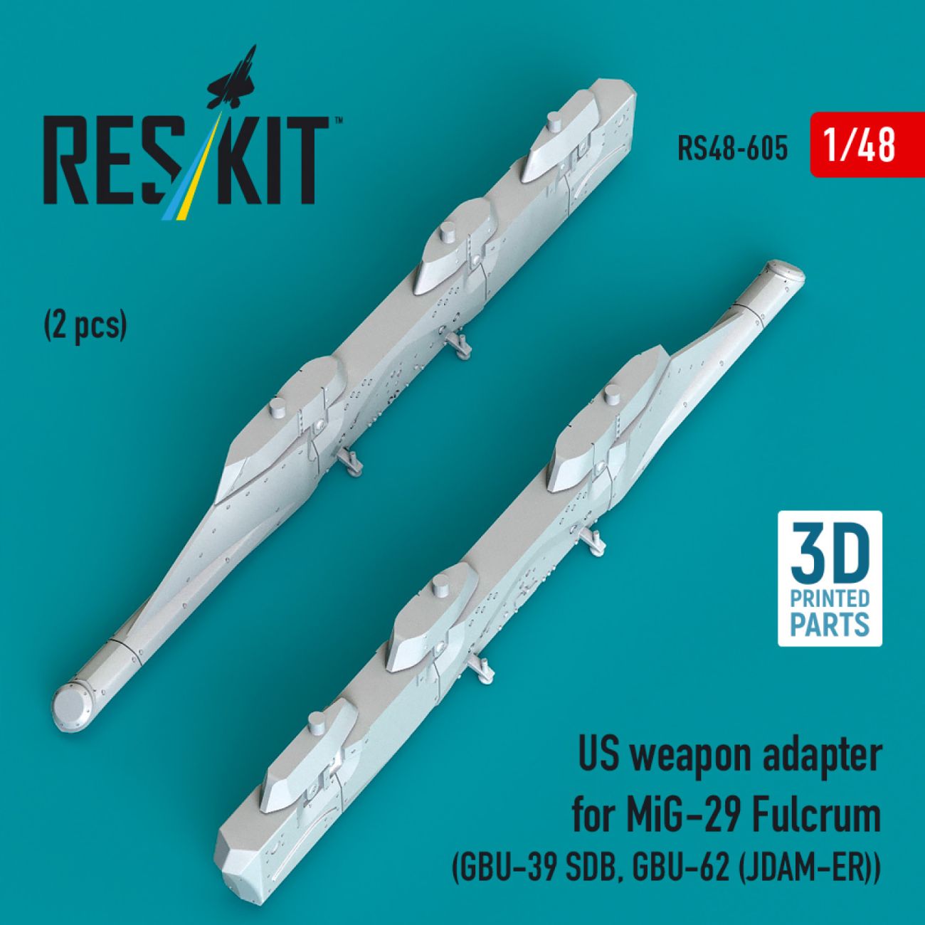 1:48 US weapon adapter for MiG-29 Fulcrum (2 pcs) (GBU-39 SDB, GBU-62 (JDAM-ER))