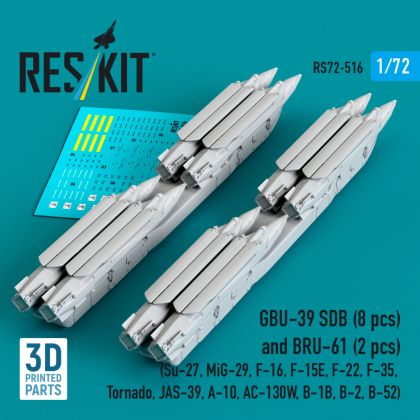 1:72 GBU-39 SDB (8 pcs) and BRU-61 (2 pcs)