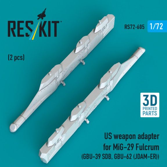 1:72 US weapon adapter for MiG-29 Fulcrum (2 pcs) (GBU-39 SDB, GBU-62 (JDAM-ER))