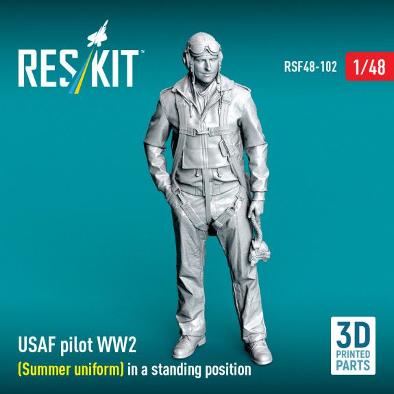 1:48 USAF pilot WW2 (Summer uniform) in a standing position