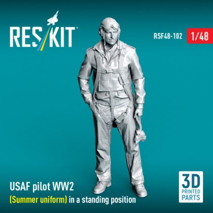 1:48 USAF pilot WW2 (Summer uniform) in a standing position