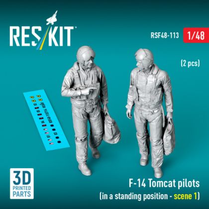 1:48 F-14 Tomcat pilots (in a standing position - scene 1) (2 pcs)