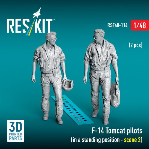 1:48 F-14 Tomcat pilots (in a standing position - scene 2) (2 pcs)