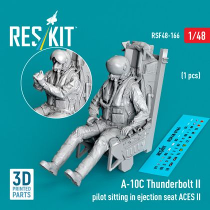 1:48 A-10C Thunderbolt II pilot sitting in ejection seat ACES II (1 pcs)