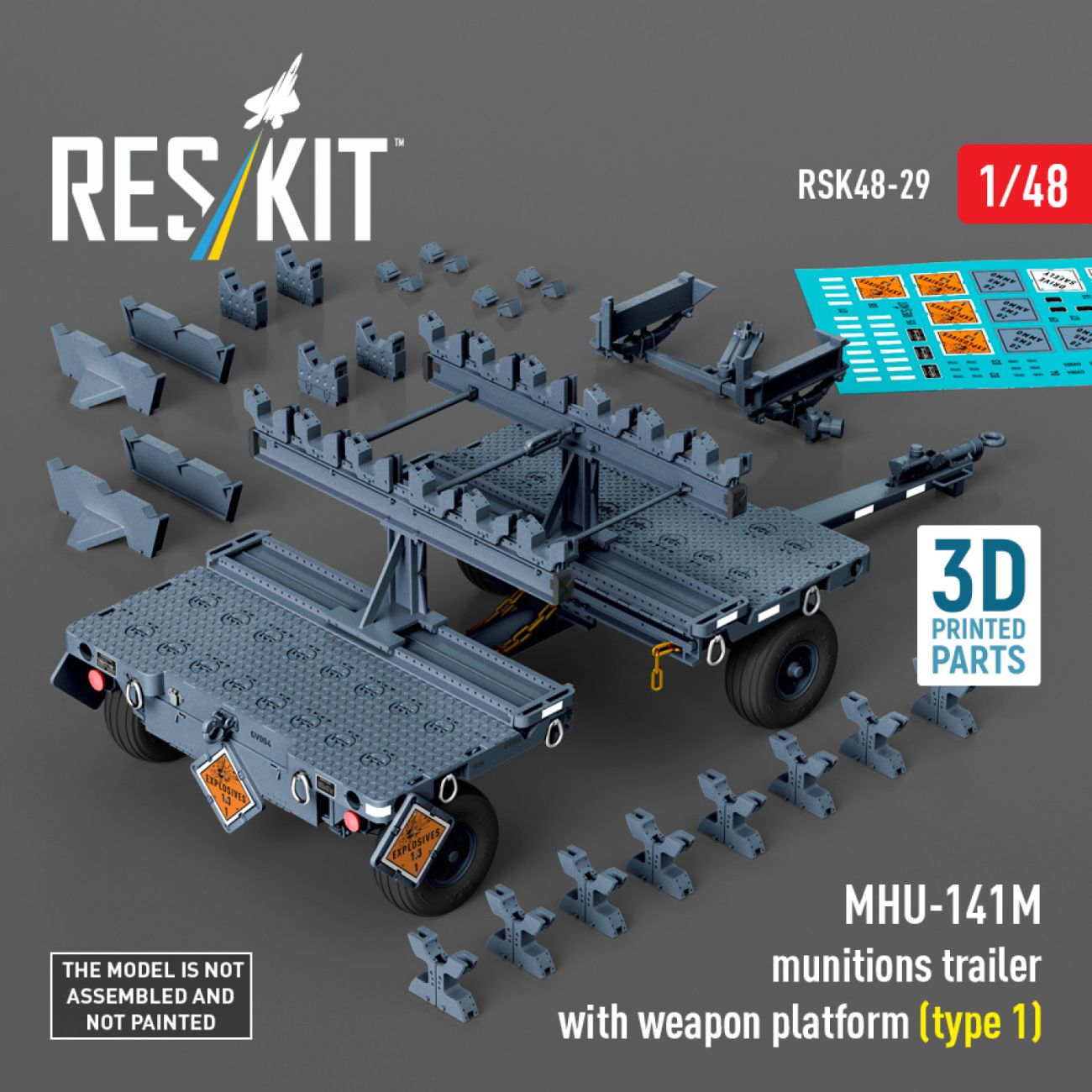 1:48 MHU-141M munitions trailer with weapon platform (type 1)