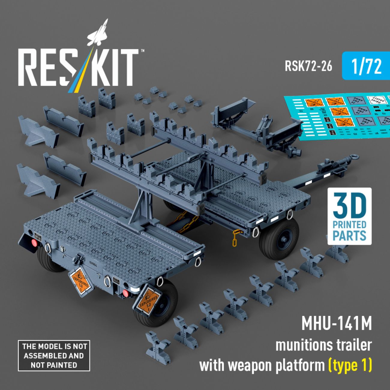 1:72 MHU-141M munitions trailer with weapon platform (type 1)