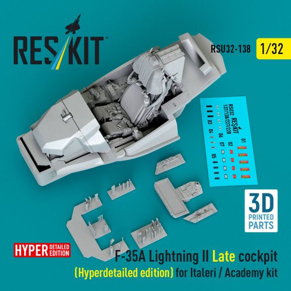 1:32 F-35A Lightning II late cockpit (Hyperdetailed edition) for Italeri / Academy kit