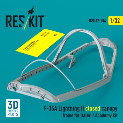 1:32 F-35A Lightning II closed canopy frame for Italeri / Academy kit