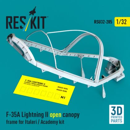 1:32 F-35A Lightning II open canopy frame for Italeri / Academy kit