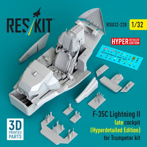 1:32 F-35C Lightning II late cockpit (Hyperdetailed Edition) for Trumpeter kit