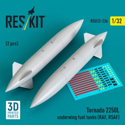 1:32 Tornado 2250L underwing fuel tanks (RAF, RSAF) (2 pcs)