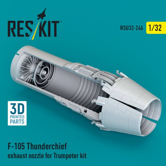 1:32 F-105 Thunderchief exhaust nozzle for Trumpeter kit