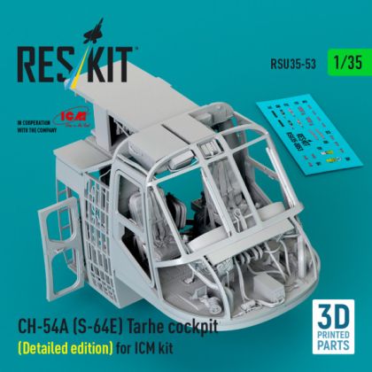 1:35 CH-54A (S-64E) Tarhe cockpit (Detailed edition) for ICM kit