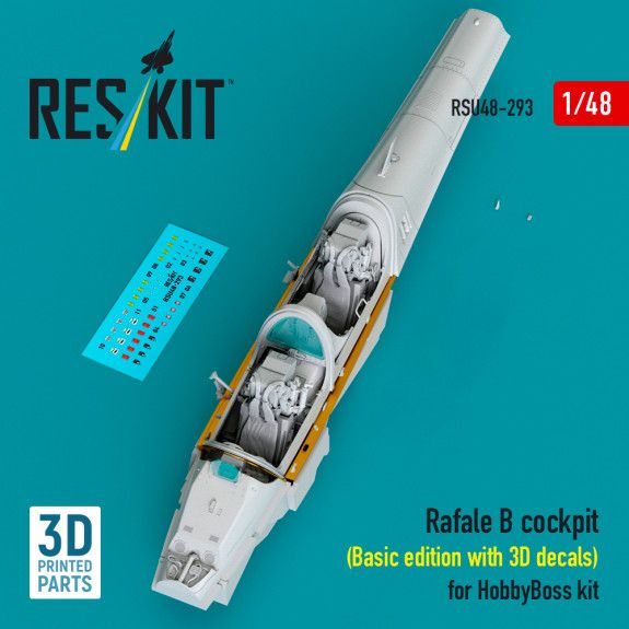 1:48 Rafale B cockpit (Basic edition with 3D decals) for HobbyBoss kit