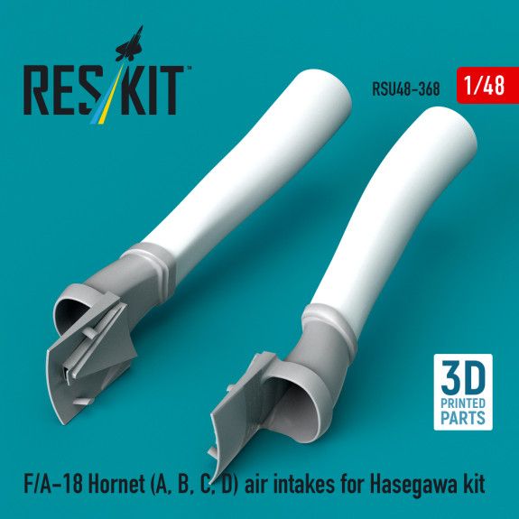 1:48 F/A-18 Hornet (A, B, C, D) air intakes for Hasegawa kit