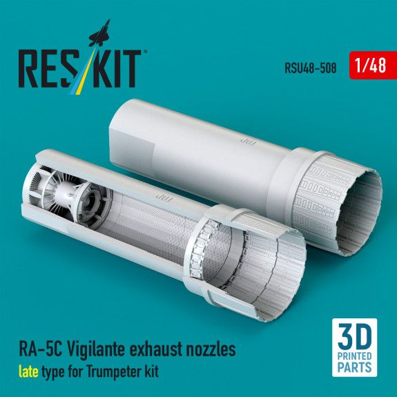 1:48 RA-5C Vigilante exhaust nozzles early type for Trumpeter kit