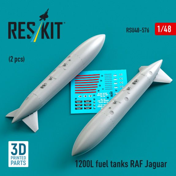 1:48 1200 L fuel tanks RAF Jaguar (2 pcs)
