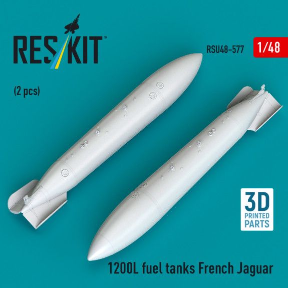 1:48 1200 L fuel tanks French Jaguar (2 pcs)