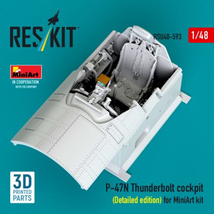 1:48 P-47N Thunderbolt cockpit (Detailed edition) for MiniArt kit