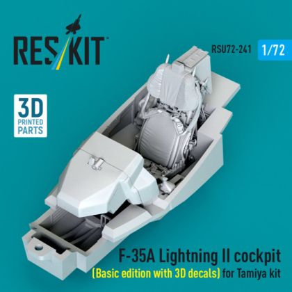 1:72 F-35A Lightning II cockpit (Basic edition with 3D decals) for Tamiya kit