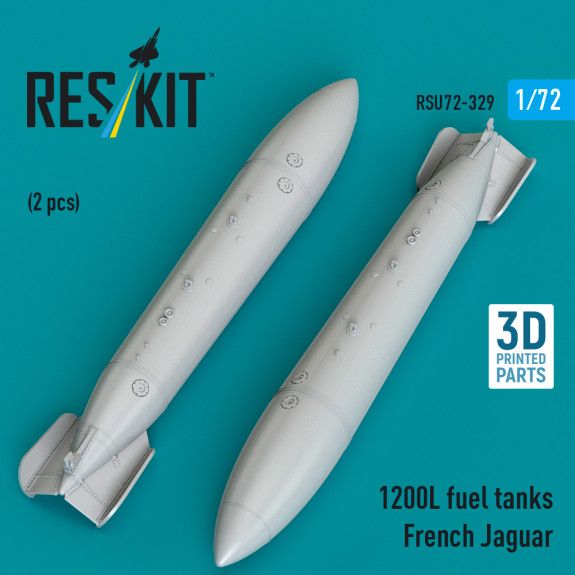 1:72 1200 L fuel tanks French Jaguar (2 pcs)