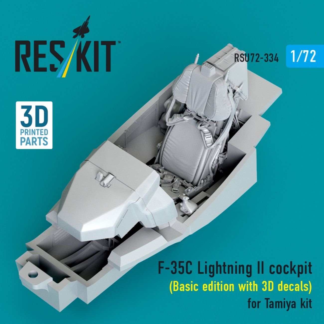 1:72 F-35C Lightning II cockpit (Basic edition with 3D decals) for Tamiya kit