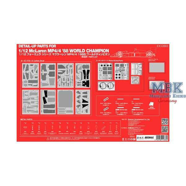 1:12 Detail Up Parts for McLaren MP4/4