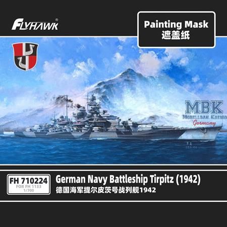 1:700 Battleship TIRPITZ 1942 Painting Mask