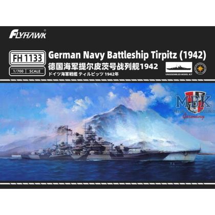 1:700 German Battleship TIRPITZ 1942