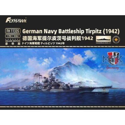 1:700 German Battleship TIRPITZ 1942 (Deluxe Edition)