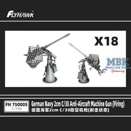 1:700 German Navy 2cm SK C/30 Anti-Aircraft Gun
