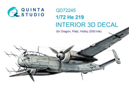 1:72 He-219 - 3D-Printed & Coloured Interior (for Dragon Kits)